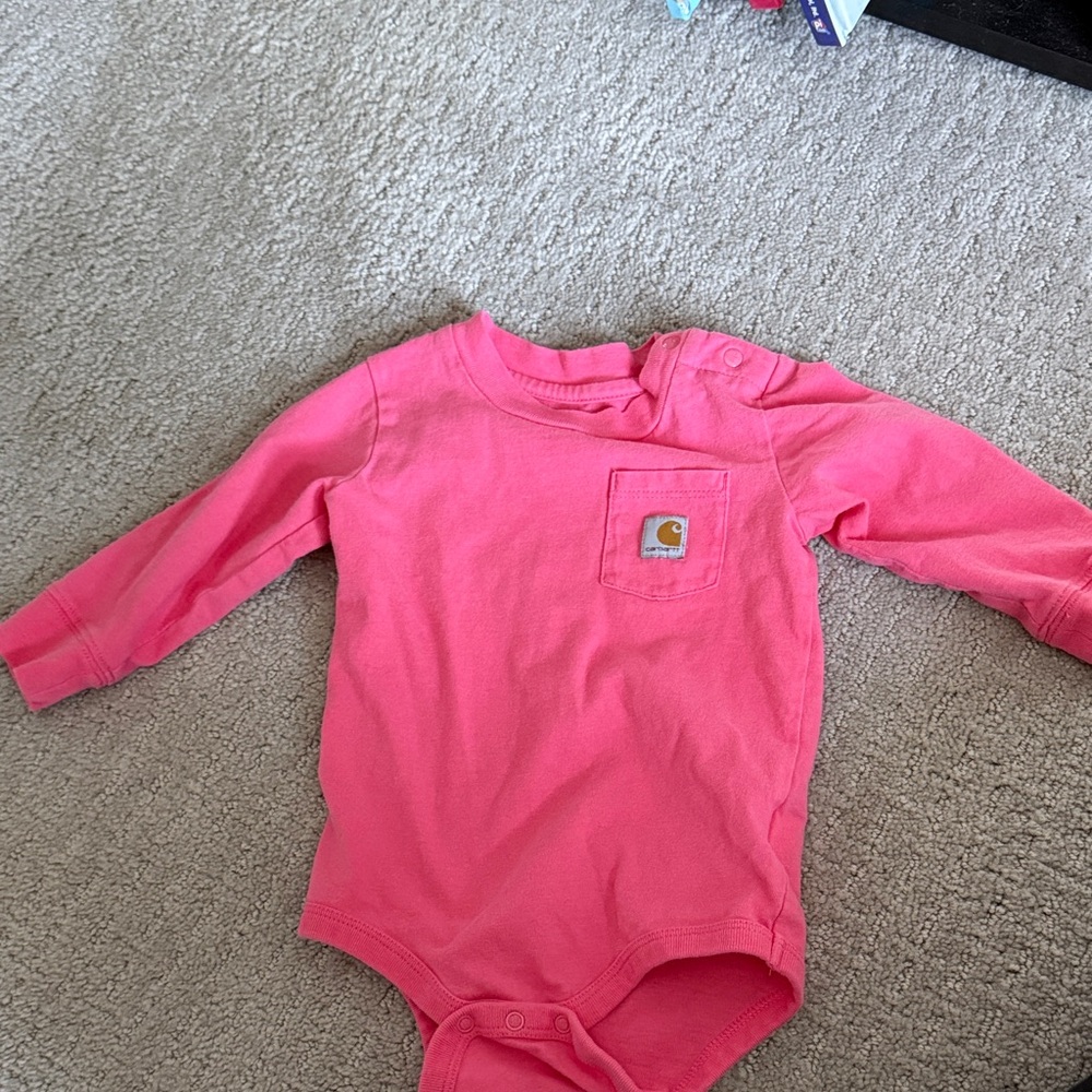 Carhartt Pink Kids One Piece Bodysuit